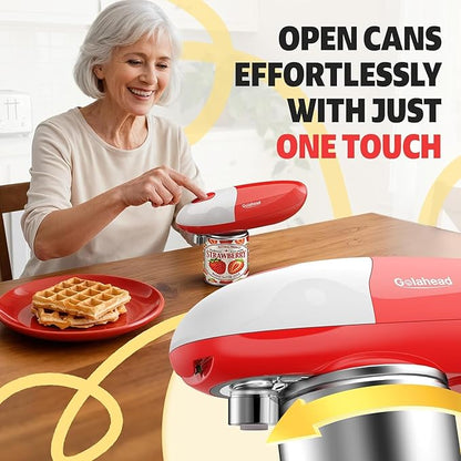 Handsfree One Touch Electric Can Opener, Smooth Edge Automatic Can Opener Fits - Image 2