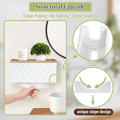Set of 2 Paper Towel Dispenser Wall Mount, Paper Towel Holder Wall Mounted - Image 4