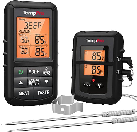 TempPro TP20 500FT Wireless Meat Thermometer by TempPro