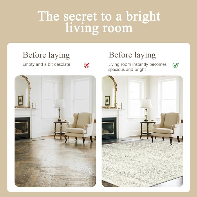 Srugn Washable Rugs 9x12 Area Rugs - Image 3
