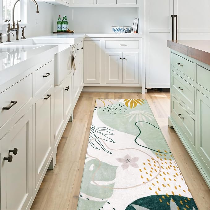 Lahome Green Hallway Runner Rug - Image 4
