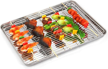 Cooling Rack Set of 3, Baking Rack Stainless Steel Wire Rack - Image 7