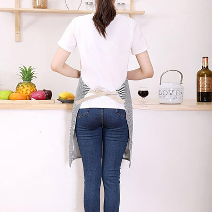 Tosewever 2 Pieces Kitchen Cooking Aprons, Cotton Polyester Blend Adjustable - Image 5