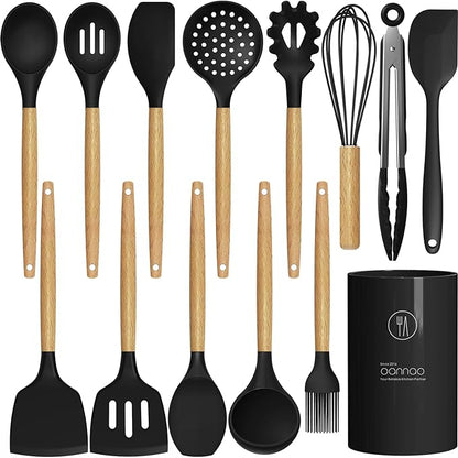 Silicone Cooking Utensils Set Utensil Sets by oannao