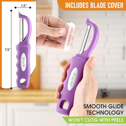 Spring Chef Premium Swivel Vegetable Peeler, Comfortable Handle and Ultra Sharp - Image 3