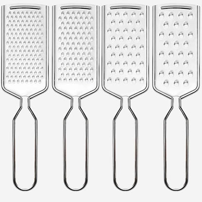 4 PCS Cheese Grater, Stainless Steel Cheese Shredder, Lemon Vegetable Slicer by Qivorimith