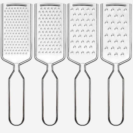 4 PCS Cheese Grater, Stainless Steel Cheese Shredder, Lemon Vegetable Slicer by Qivorimith