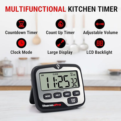 TempPro TM01 Kitchen Timers for Cooking - Image 2