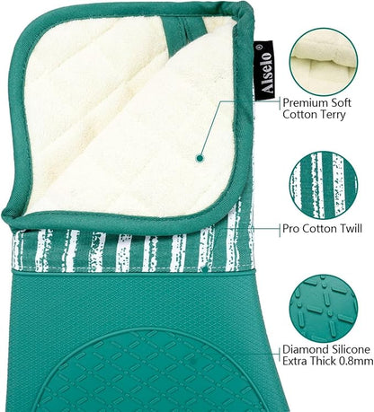 Alselo Silicone Oven Mitts Heat Resistant 932℉ - Image 3