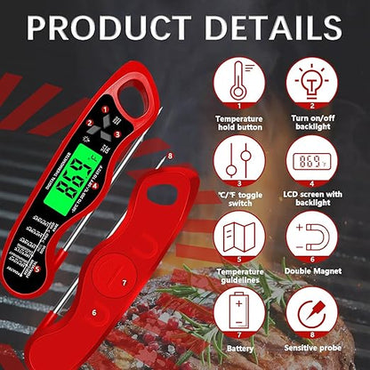 Meat Thermometer Digital，IP67 Waterproof Cooking Thermometer - Image 3