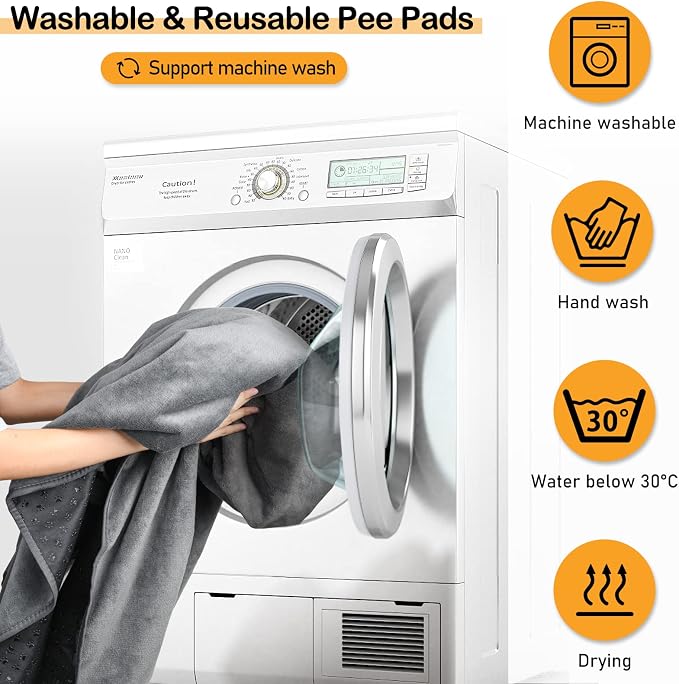 LOOBANI Washable Pee Pad for Dogs, 2 Packs Non-Slip Puppy Training Pads - Image 4