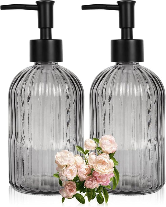 2 Pack 11oz Glass Soap Dispenser by Ulable