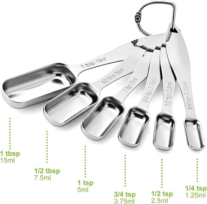 FANGSUN Stainless Steel Narrow Measuring Spoons, Metal Measuring Spoons - Image 5