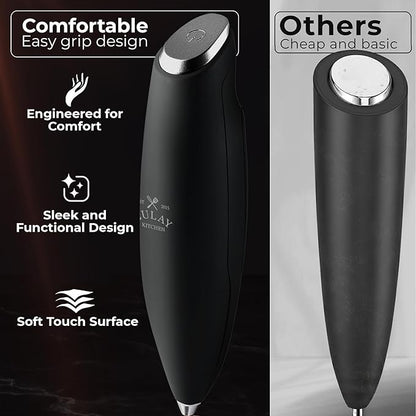 Zulay Kitchen Patented Tornado Triple Whisk Milk Frother - Image 5
