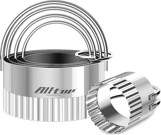 ALLTOP 5 Piece Round Biscuit Cutters by ALLTOP