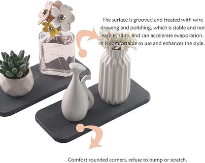 NiuYichee 2 Pcs Water Absorbing Stone Trays, Kitchen/Bathroom Sink Soap Dish - Image 5