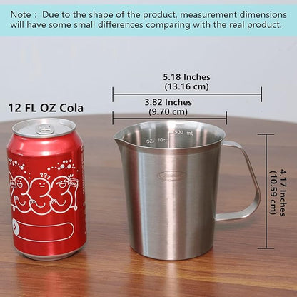 Newness Stainless Steel Measuring Cup, Metal Measuring Cup - Image 7