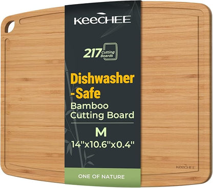 Keechee Dishwasher Safe Bamboo Cutting Board, Lightweight & Durable Wood by Keechee