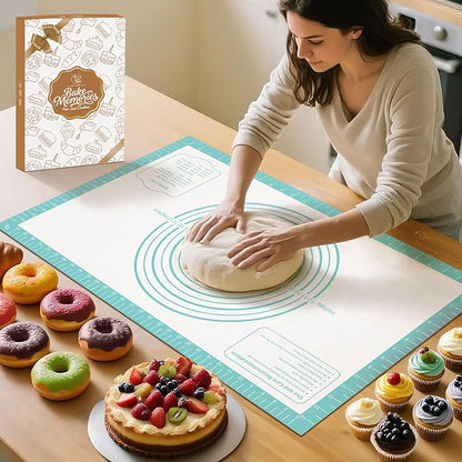 Non-Stick Silicone Pastry Mat, Thick Silicone Baking Mat by MimekitchenKitchenHelper