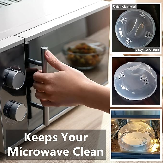 Microwave Splatter Cover for Food Large Microwave Plate Food Cover - Image 2