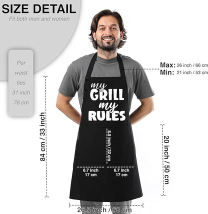 TOSHE Funny Apron Waterdrop Resistant Cotton Apron - Image 6