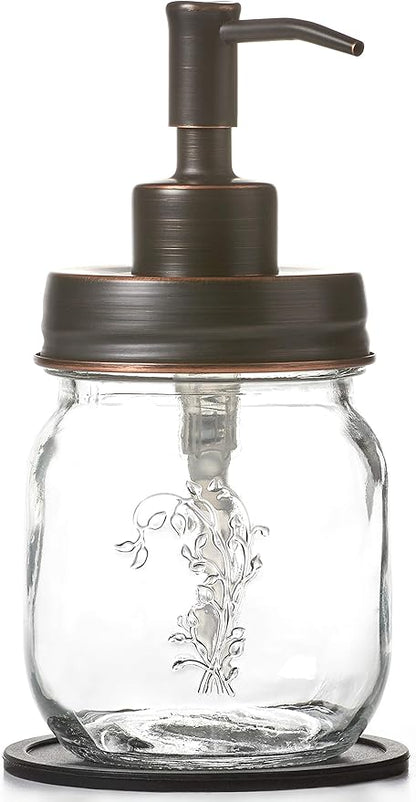 12oz Mason Jar Oil Rubbed Bronze Soap and/or Lotion Dispenser by Industrial+Rewind