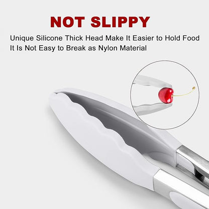 2 Pack Silicone Kitchen Tongs – 9" & 12" Set, Heat Resistant up to 500°F - Image 2