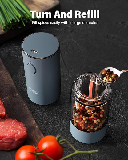 TOMEEM Upgraded Larger Capacity Electric Salt and Pepper Grinder Set - Image 5