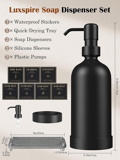 Luxspire Soap Dispenser Set, Hand Soap Dispensers - Image 7
