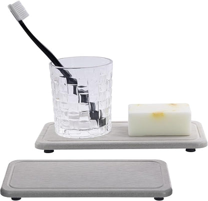 NiuYichee 2 Pcs Water Absorbing Stone Trays, Kitchen/Bathroom Sink Soap Dish - Image 8