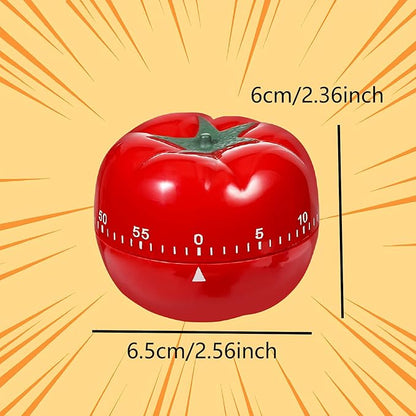 Cute Tomato Shape Kitchen Cooking Timer Kitchen 360 Degree Rotating Craft - Image 2