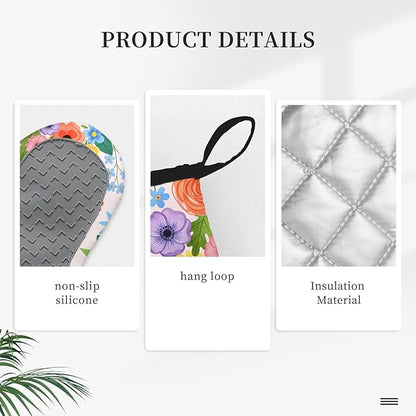 Funny Oven Mitts & Pot Holder Set, Heat Resistant Silicone Oven Mitts, Humorous - Image 3
