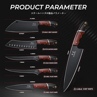 DRGSKL Kitchen Knife Set with Bag - Image 8