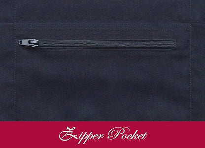 7 Pockets Server Aprons with Zipper Pocket - Image 3