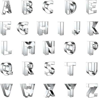 Letter Cookie Cutters Shapes Large 2 Inch by ZADECookieCutter