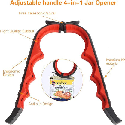 Jar Opener Bottle Opener for Weak Hands, 5 in 1 Multi Function Can Opener - Image 4