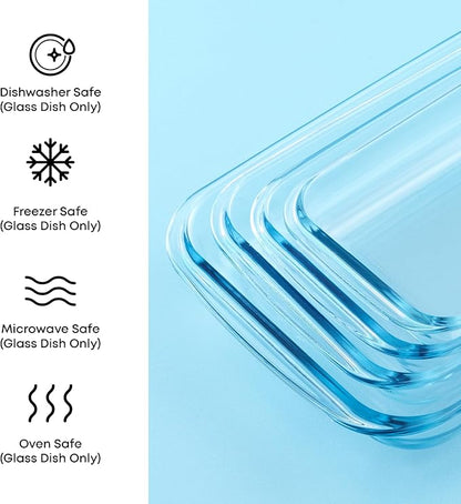 JoyJolt 8-Piece Borosilicate Glass Oven Dishes - Image 6