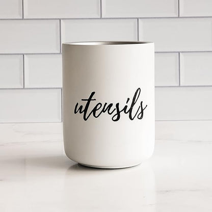 STYLED SETTINGS White Utensil Holder - Image 8