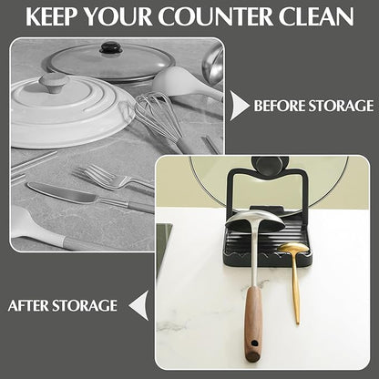 Ysks'hf spoon holder and pot lid holder，stainless steel，Kitchen Utensil Rest - Image 5