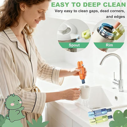 3 in 1 Cup Lid Gap Cleaning Brush, Portable Water Bottle Brush, Bottle Gaps - Image 2
