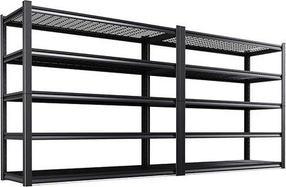 Set of 2 Garage Shelving-3500 lbs 5 Tier Storage Shelves, Adjustable Heavy Duty by Unknown