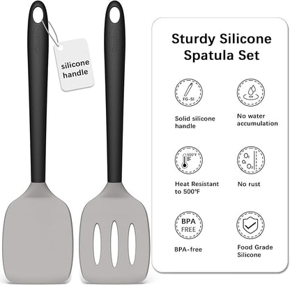 Coukre 2 Pack Silicone Spatula Set, High Heat Resistant, BPA Free Kitchen - Image 2