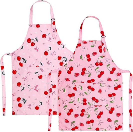 2 Pack Kids Apron, Cute Cooking Aprons, Waterproof Art Apron by XLSXEXCL