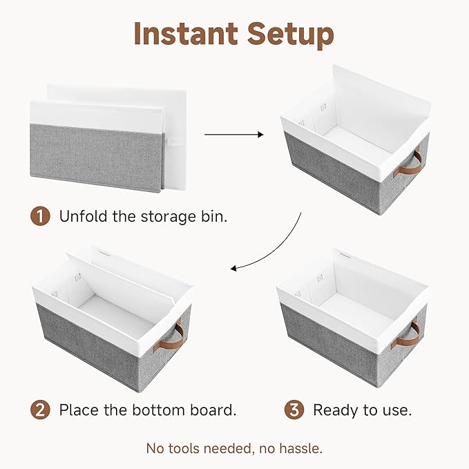 StorageWorks Fabric Shelf Baskets, Closet Organizers and Storage Basket - Image 9