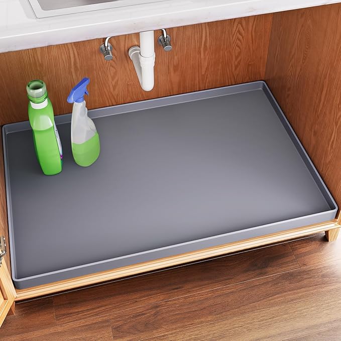 FLATO Waterproof Under Sink Mat 25" x 19" Shelf Liner by Unknown