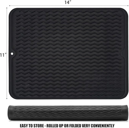 Large 14" x 11" Silicone Dish Drying Mat - Image 2