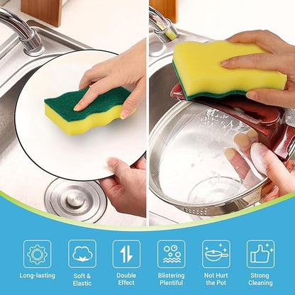 AIDEA Sponges Kitchen, 50 Pack Heavy Duty Dish Sponge, Cleaning Dish Scrubber - Image 2