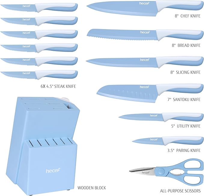 hecef 15 Pieces Kitchen Knife Set - Image 2