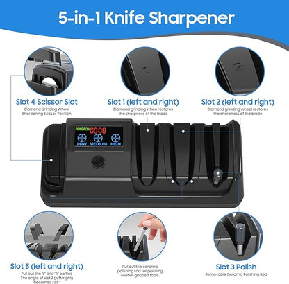 5-in-1 Electric Knife Sharpener - Image 2