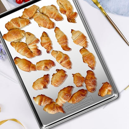 Baking Sheet Set of 5, Stainless Steel Cookie Sheet Baking Sheet Pan, - Image 4